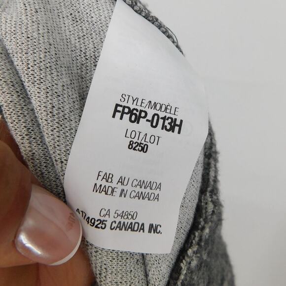 Twenty Montréal Women's Gray Elastic Waist Corduroy Flare Slit Pants Size Medium - Picture 4 of 5